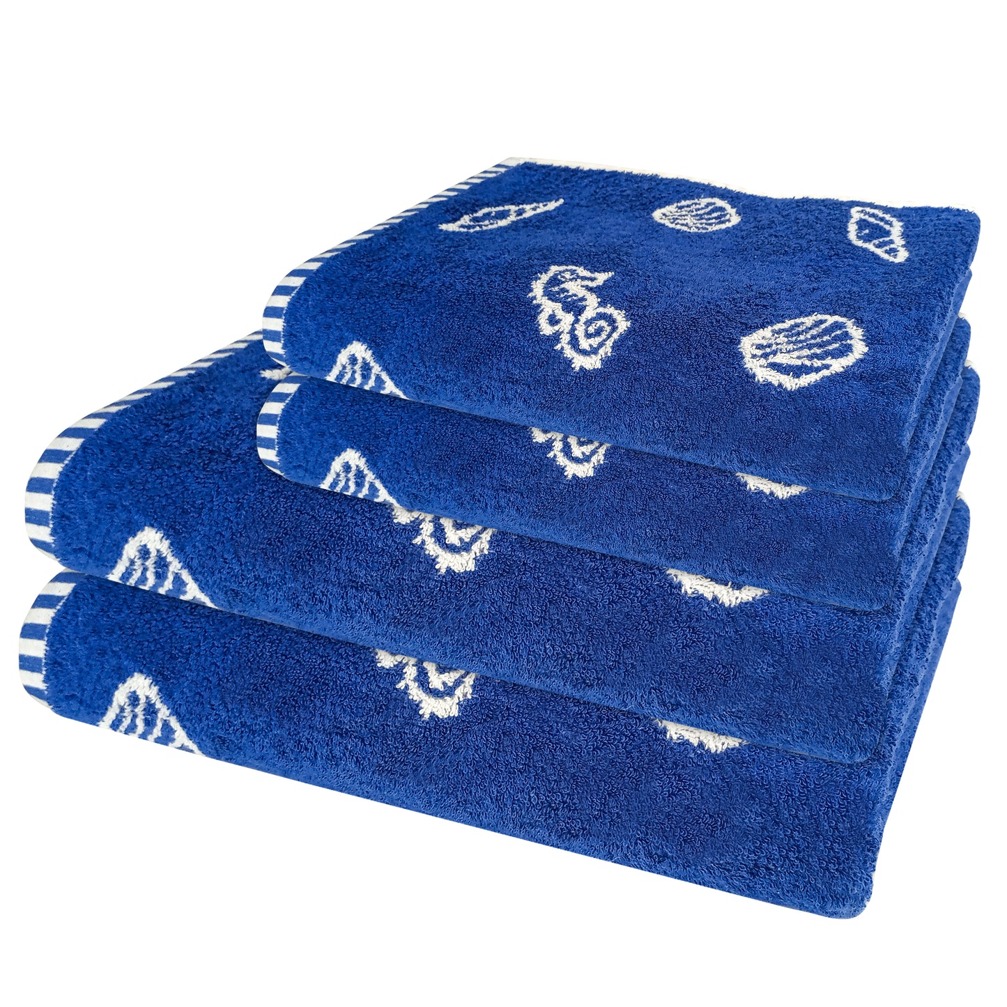 4Pc Bath Towel Set | Super Soft & Absorbent Bath & Hand towels | 100% Cotton | Quick Dry | 2x Large Bath Towels & 2x Hand Towels-Towel Set-Weave Essentials-Aqua Blue-Weave Essentials
