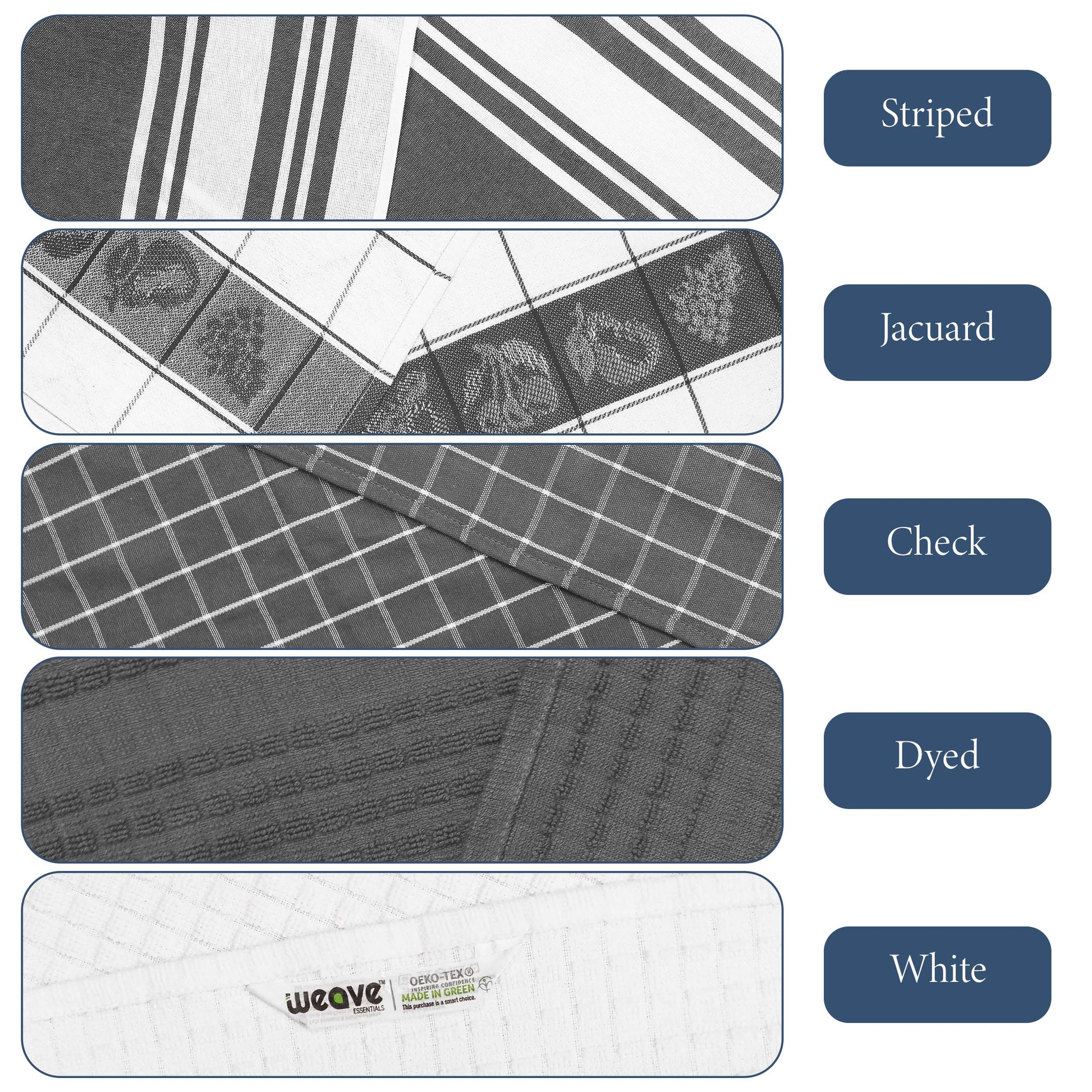 KITCHEN HAND TOWEL WITH HANGING LOOP-Kitchen Tea Towel-Weave Essentials-BEIGE-Weave Essentials