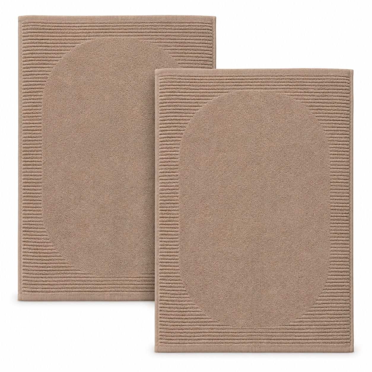 Terry Bath Mat - 100% Ring Spun Cotton, 50x80cm, Pack of 2