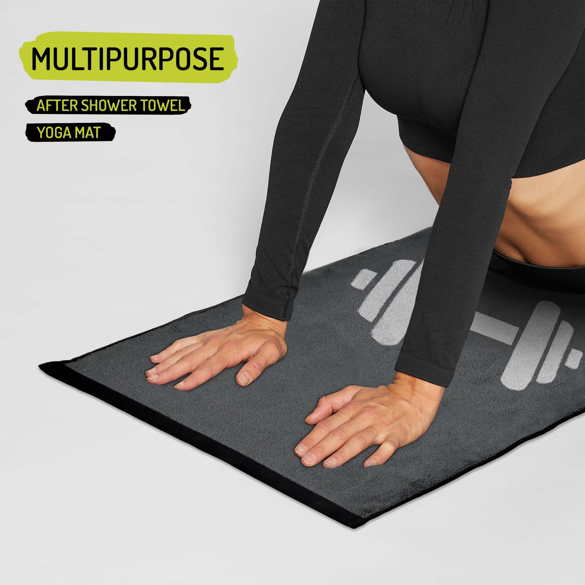 SILVER GREY FITNESS TOWEL FOR WORKOUT SPORTS-fitness towel-Weave Essentials-Weave Essentials