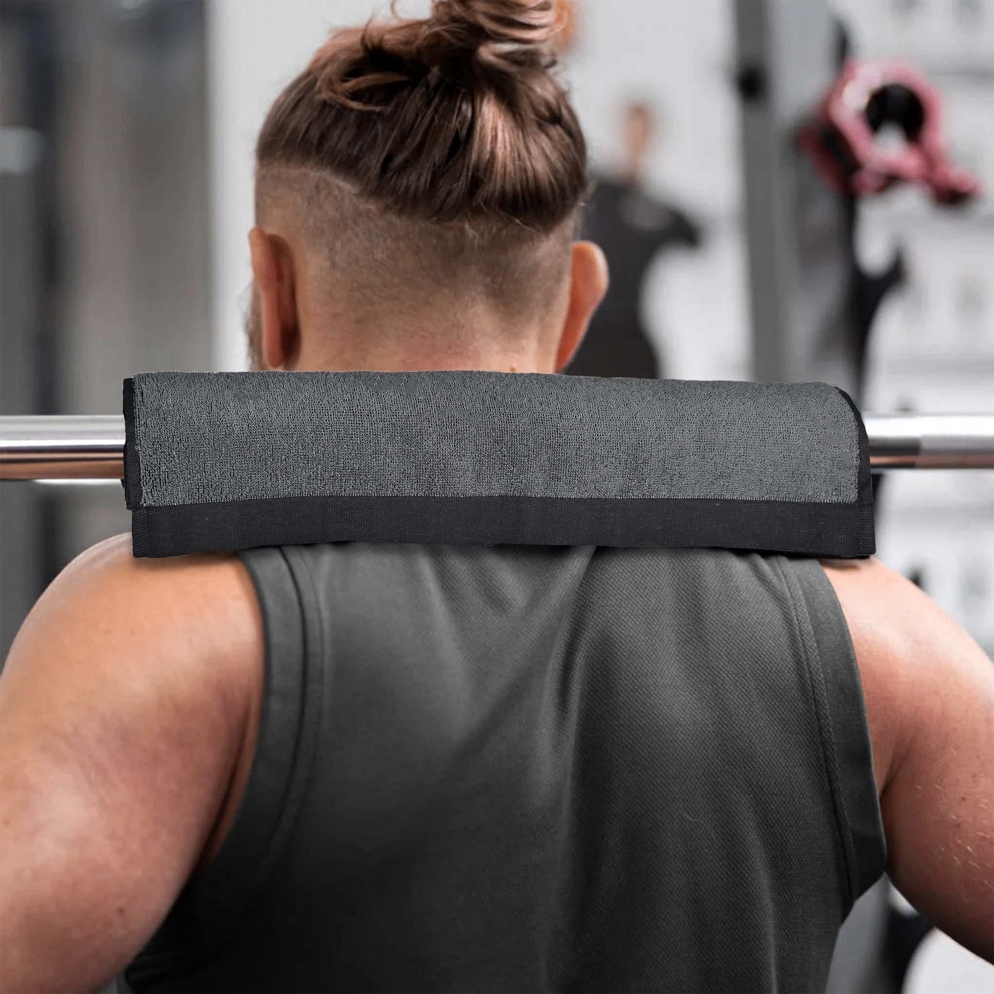 SILVER GREY FITNESS TOWEL FOR WORKOUT SPORTS-fitness towel-Weave Essentials-Weave Essentials