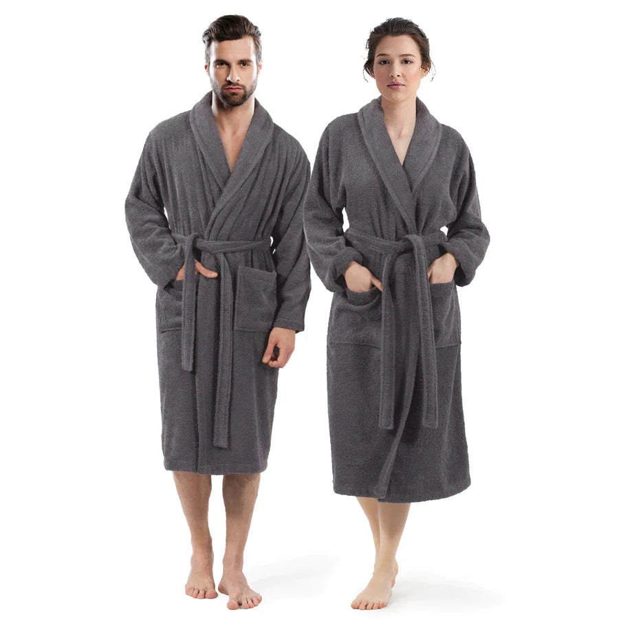 WHITE UNISEX LINT FREE HOTEL BATHROBE-Robes-Weave Essentials-White-Weave Essentials