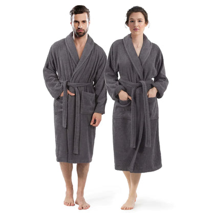 WHITE UNISEX LINT FREE HOTEL BATHROBE-Robes-Weave Essentials-White-Weave Essentials