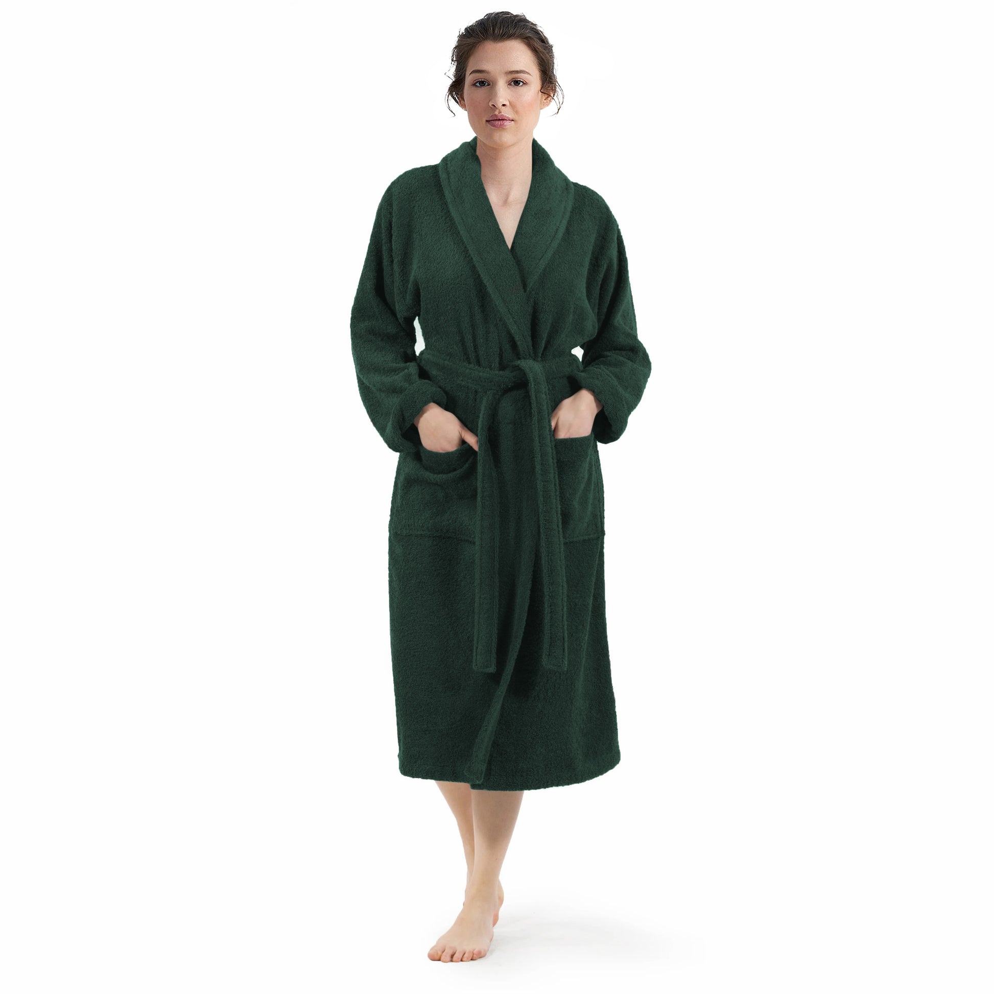 WHITE UNISEX LINT FREE HOTEL BATHROBE-Robes-Weave Essentials-White-Weave Essentials