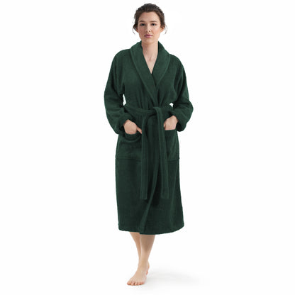 WHITE UNISEX LINT FREE HOTEL BATHROBE-Robes-Weave Essentials-White-Weave Essentials