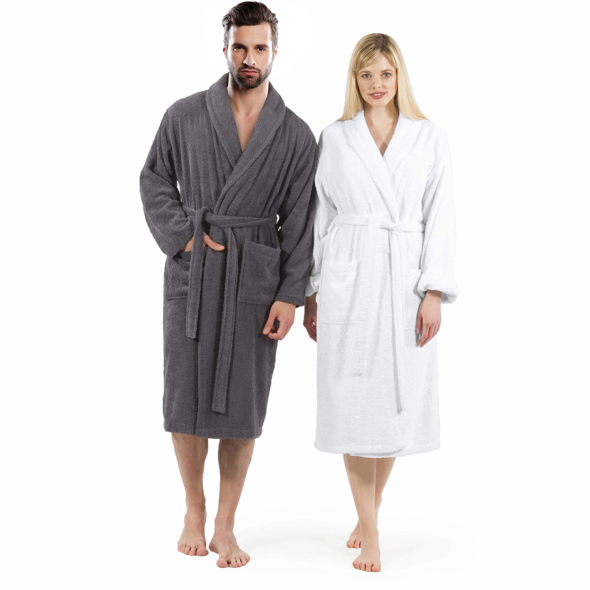 WHITE UNISEX LINT FREE HOTEL BATHROBE-Robes-Weave Essentials-White-Weave Essentials