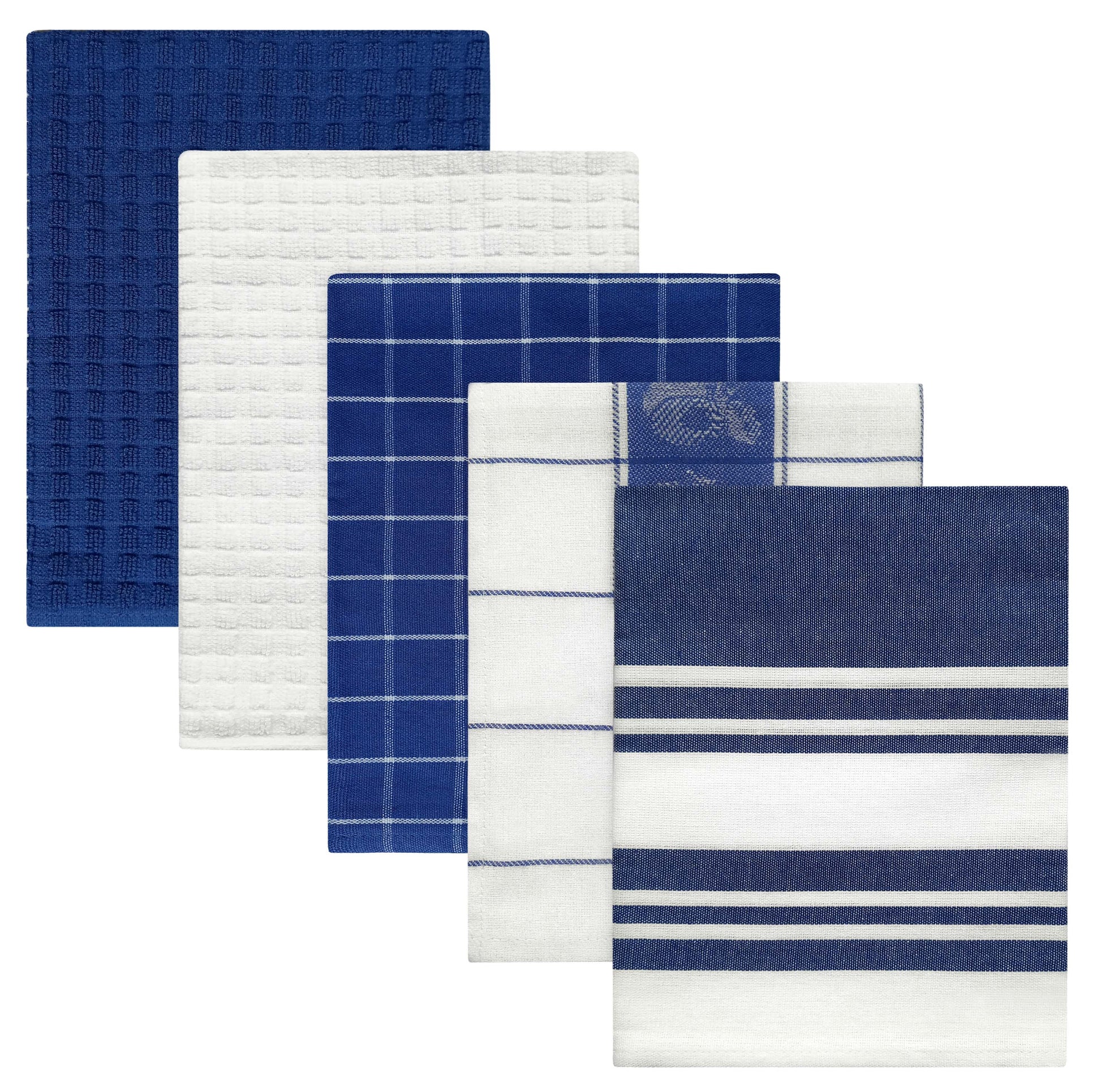 KITCHEN HAND TOWEL WITH HANGING LOOP-Kitchen Tea Towel-Weave Essentials-BLUE-Weave Essentials