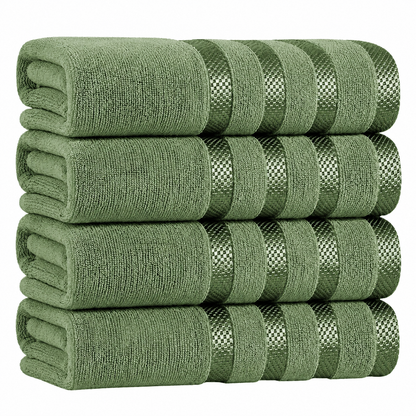4-Pack Viscose Bath Towels - Soft, Quick-Dry, 70x140cm