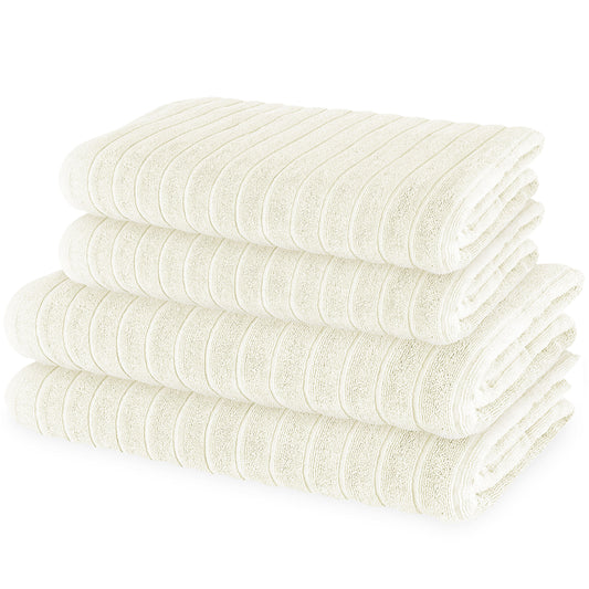 6 PIECE BATH TOWEL LINEN SET: 100% COTTON SUPER ABSORBENT-Towel Bale Set-Weave Essentials-Ivory Heigts-Weave Essentials