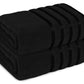 2 Pc ultrasoft and quick dry viscose bath sheet set | Eco-friendly and skin-friendly made of 100% Cotton | 2 bath sheets 90x180cm / 35x70inch-Towel Set-Weave Essentials-2x Jumbo Bath Sheet-Charcoal Black-Weave Essentials