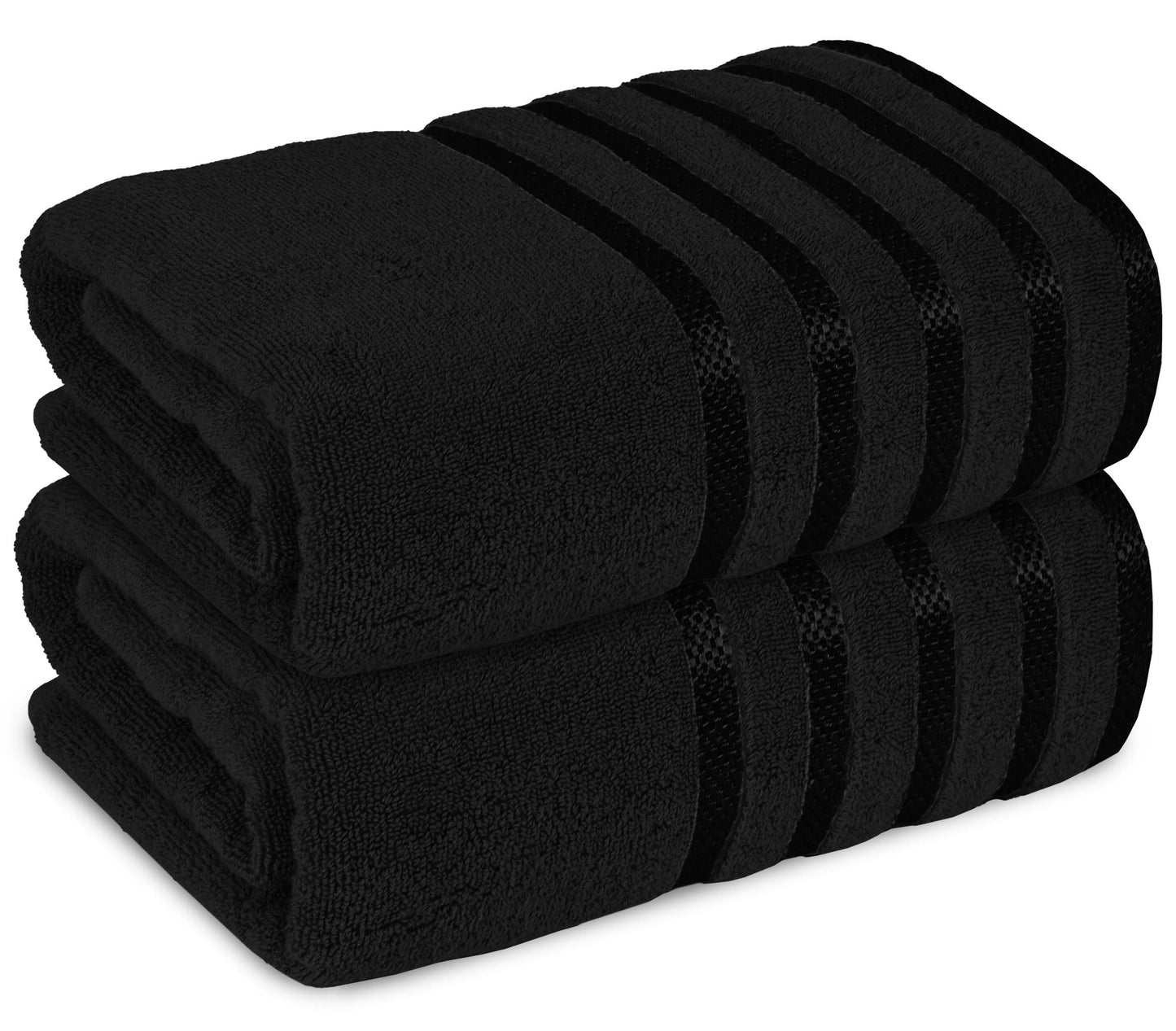 2 Pc ultrasoft and quick dry viscose bath sheet set | Eco-friendly and skin-friendly made of 100% Cotton | 2 bath sheets 90x180cm / 35x70inch-Towel Set-Weave Essentials-2x Jumbo Bath Sheet-Charcoal Black-Weave Essentials