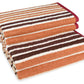STRIPED WASH GLOVES: PACK OF 4 - SILVER GREY-Guest Towel-Weave Essentials-Ochre Brown-2x Hand & 2x Bath-Weave Essentials