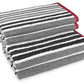 STRIPED WASH GLOVES: PACK OF 4 - SILVER GREY-Guest Towel-Weave Essentials-Silver Grey-2x Hand & 2x Bath-Weave Essentials