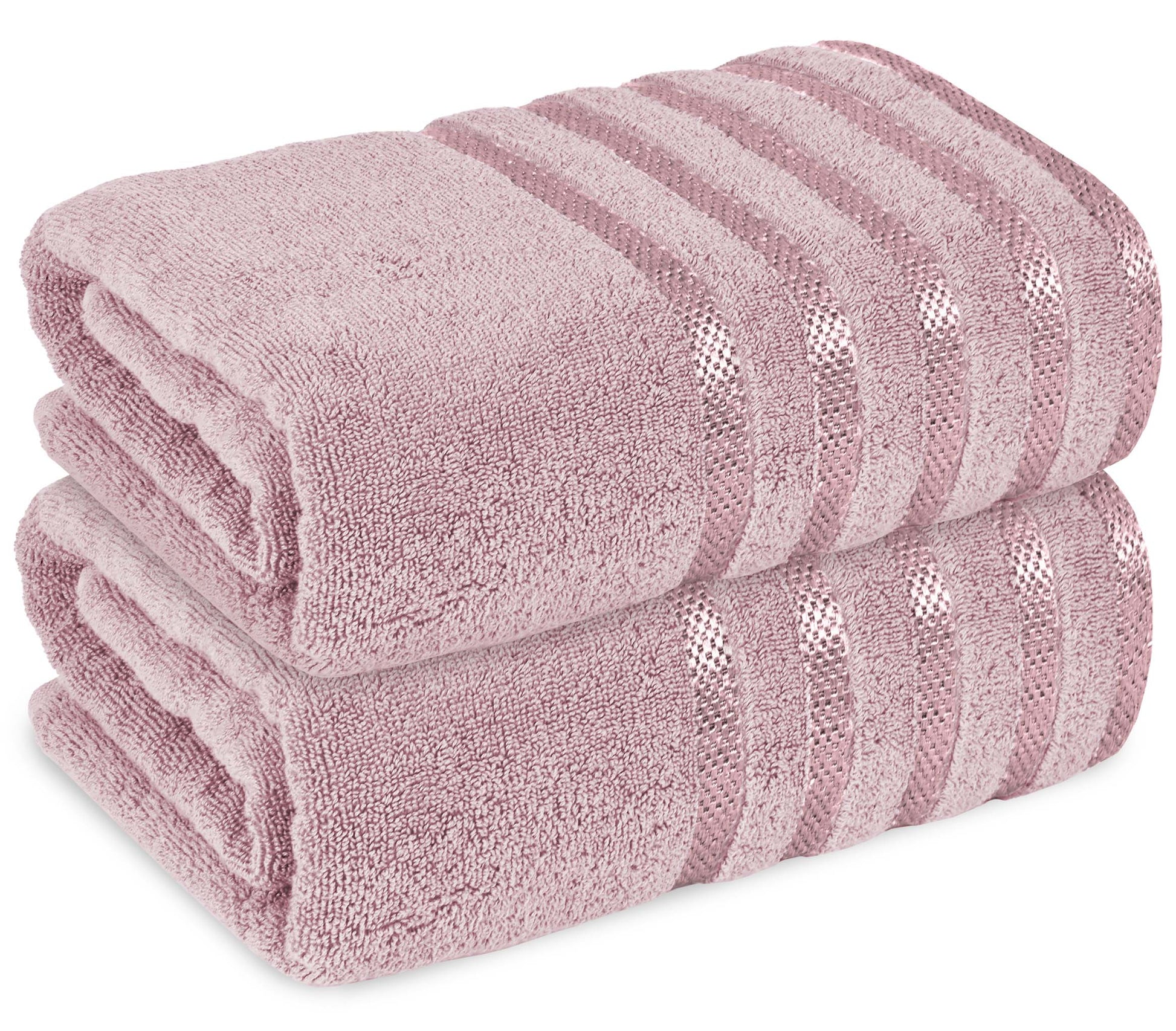 2 Pc ultrasoft and quick dry viscose bath sheet set | Eco-friendly and skin-friendly made of 100% Cotton | 2 bath sheets 90x180cm / 35x70inch-Towel Set-Weave Essentials-2x Jumbo Bath Sheet-Blush Pink-Weave Essentials