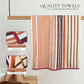 STRIPED WASH GLOVES: PACK OF 4 - SILVER GREY-Guest Towel-Weave Essentials-Ochre Brown-4x Wash Gloves-Weave Essentials
