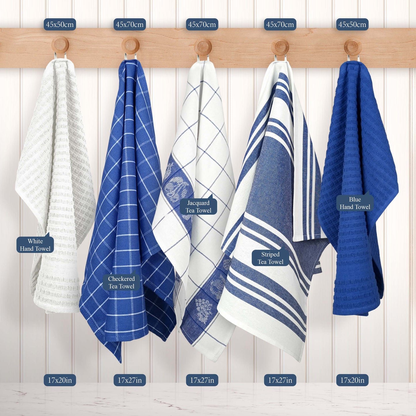 KITCHEN HAND TOWEL WITH HANGING LOOP-Kitchen Tea Towel-Weave Essentials-BEIGE-Weave Essentials
