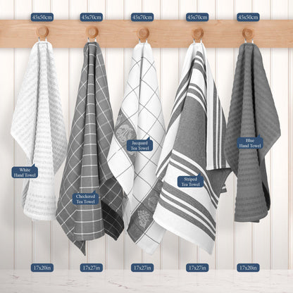 KITCHEN HAND TOWEL WITH HANGING LOOP-Kitchen Tea Towel-Weave Essentials-BEIGE-Weave Essentials