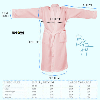 100% COTTON KIMONO UNISEX WAFFLE BATHROBE-Robes-Weave Essentials-Grey-S/M-Weave Essentials