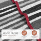 STRIPED WASH GLOVES: PACK OF 4 - SILVER GREY-Guest Towel-Weave Essentials-Ochre Brown-4x Wash Gloves-Weave Essentials