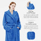 TERRY HOODED BATHROBE: 2 POCKETS & WRAP BELT-Bathrobe-Weave Essentials-Pale Pink-L/XL-Weave Essentials