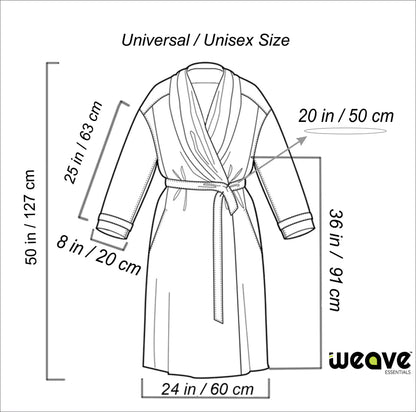WHITE UNISEX LINT FREE HOTEL BATHROBE-Robes-Weave Essentials-White-Weave Essentials