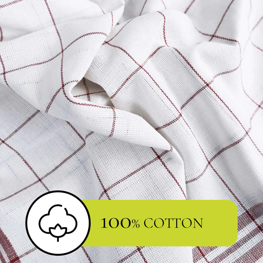 10 BASICS COTTON TEA TOWELS FOR KITCHEN WITH HANGING LOOP-Kitchen Tea Towel-Weave Essentials-Weave Essentials