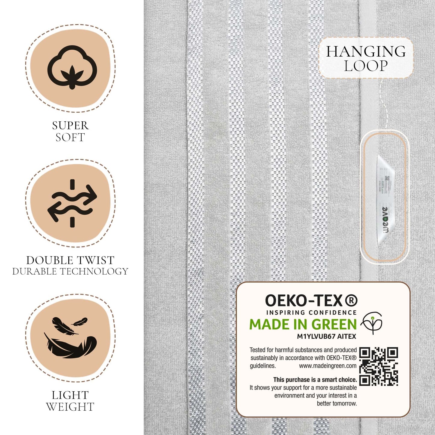 2-Pack Jumbo Viscose Bath Sheets - Ultra Soft, Quick-Dry, 90x180cm