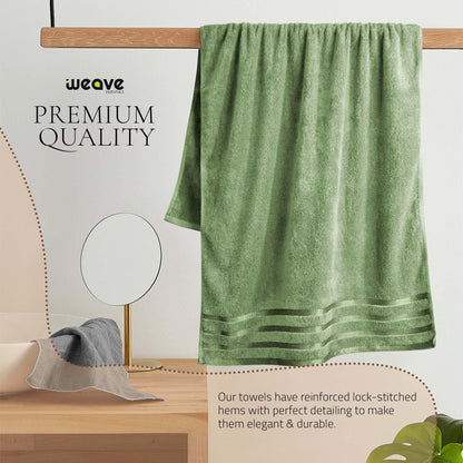 2-Pack Jumbo Viscose Bath Sheets - Ultra Soft, Quick-Dry, 90x180cm
