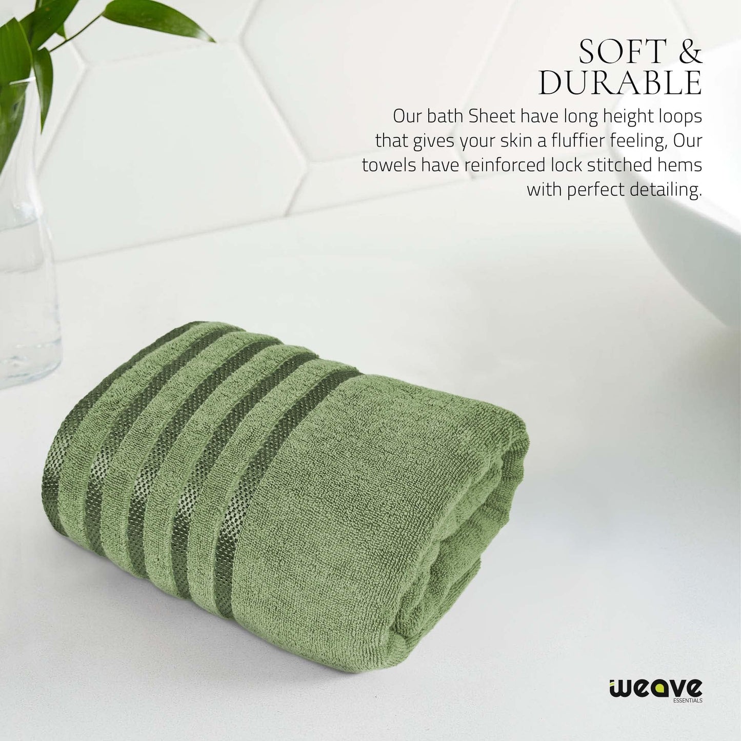 2-Pack Jumbo Viscose Bath Sheets - Ultra Soft, Quick-Dry, 90x180cm