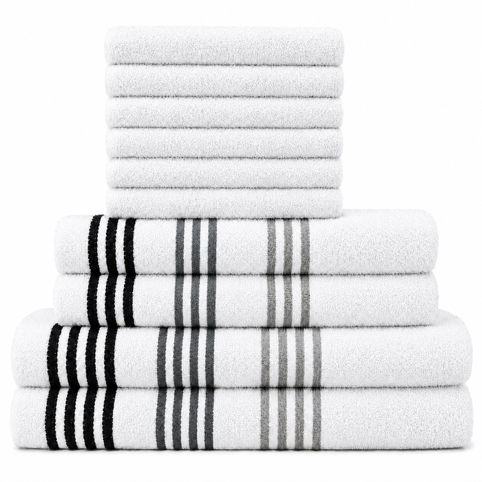 10-Piece 400gsm Stria Towel Bale Set