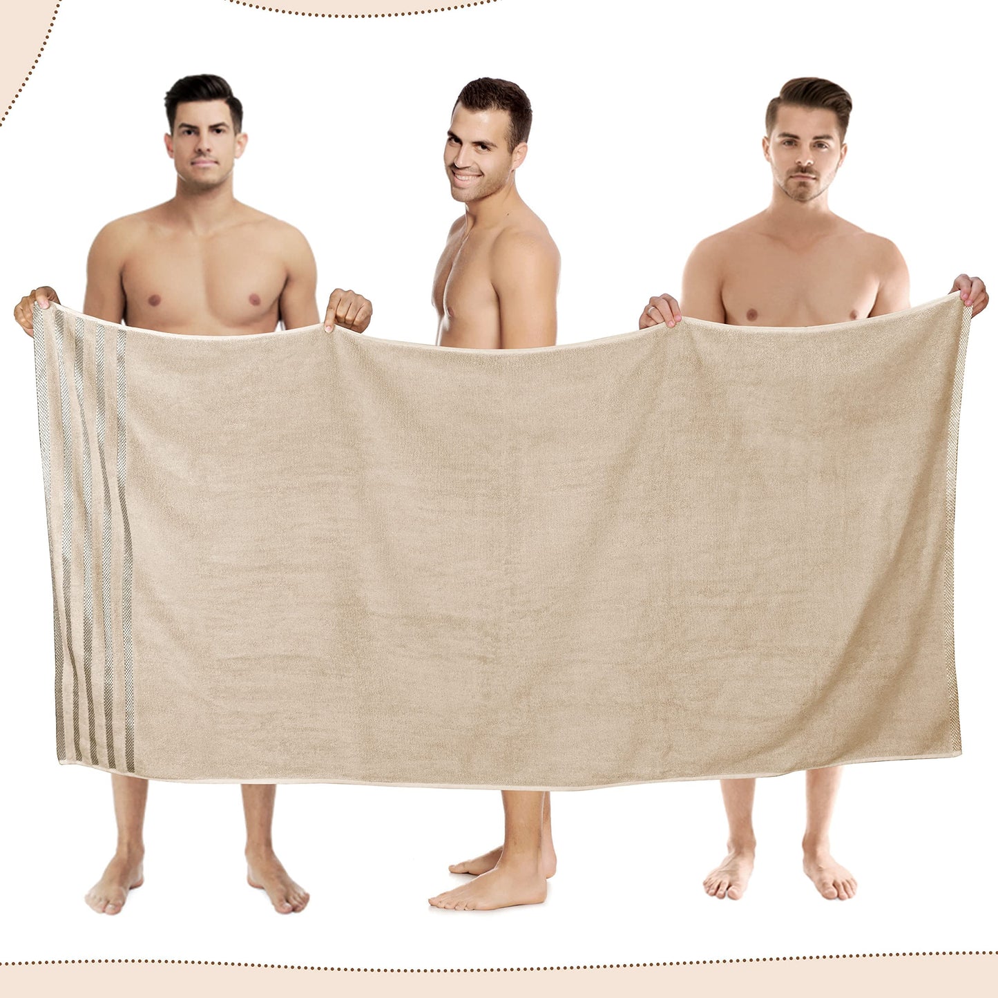 2-Pack Jumbo Viscose Bath Sheets - Ultra Soft, Quick-Dry, 90x180cm