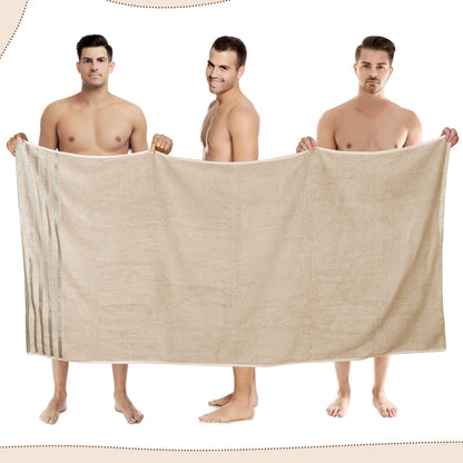 2-Pack Jumbo Viscose Bath Sheets - Ultra Soft, Quick-Dry, 90x180cm