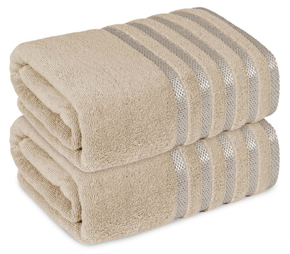 2-Pack Jumbo Viscose Bath Sheets - Ultra Soft, Quick-Dry, 90x180cm