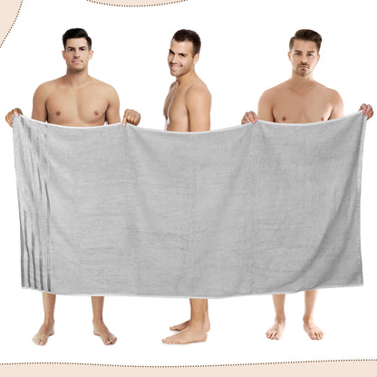 2-Pack Jumbo Viscose Bath Sheets - Ultra Soft, Quick-Dry, 90x180cm