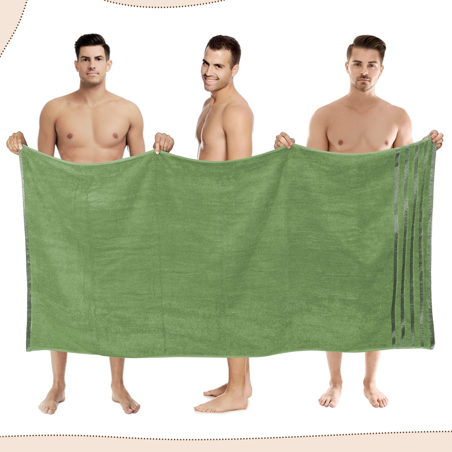 2-Pack Jumbo Viscose Bath Sheets - Ultra Soft, Quick-Dry, 90x180cm