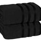 Luxury 500 GSM Viscose Towel-Towel Set-Weave Essentials-2x Bath Towels-Charcoal Black-Weave Essentials