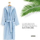 TERRY HOODED BATHROBE: 2 POCKETS & WRAP BELT-Bathrobe-Weave Essentials-Sky Blue-L/XL-Weave Essentials
