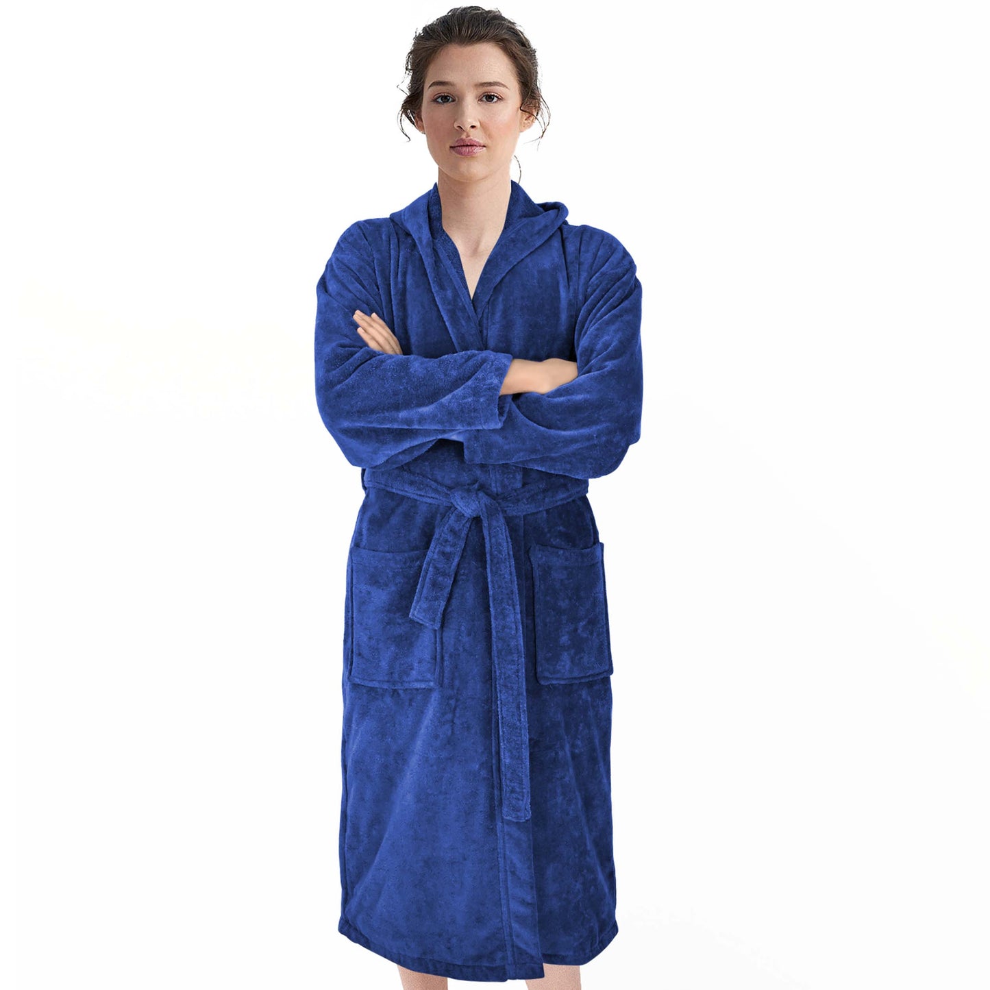 COMBED COTTON TERRY TOWELING BATHROBE-Bathrobe-Weave Essentials-White-S/M-Weave Essentials