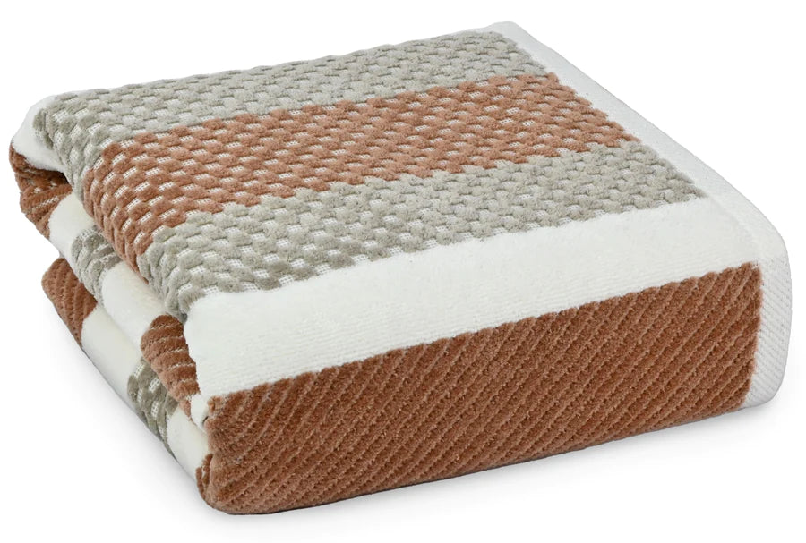 PREMIUM 550 GSM COTTON VELOUR BEACH TOWEL-Beach Towels-Weave Essentials-Clay Brown-Weave Essentials