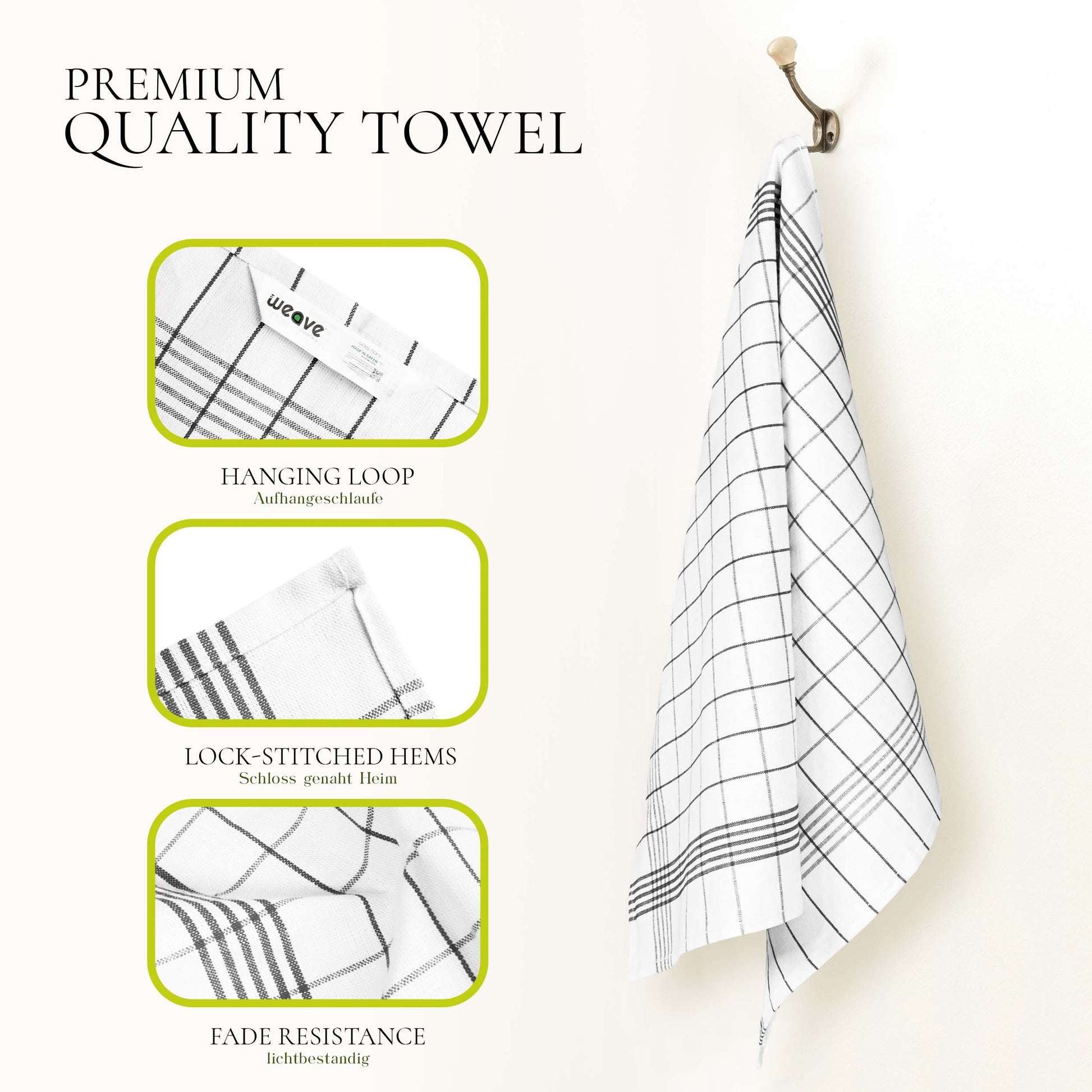 PACK OF 5 PURE LINEN KITCHEN DISH CLOTHS-Kitchen Dish Cloth-Weave Essentials-Silver Grey-Weave Essentials