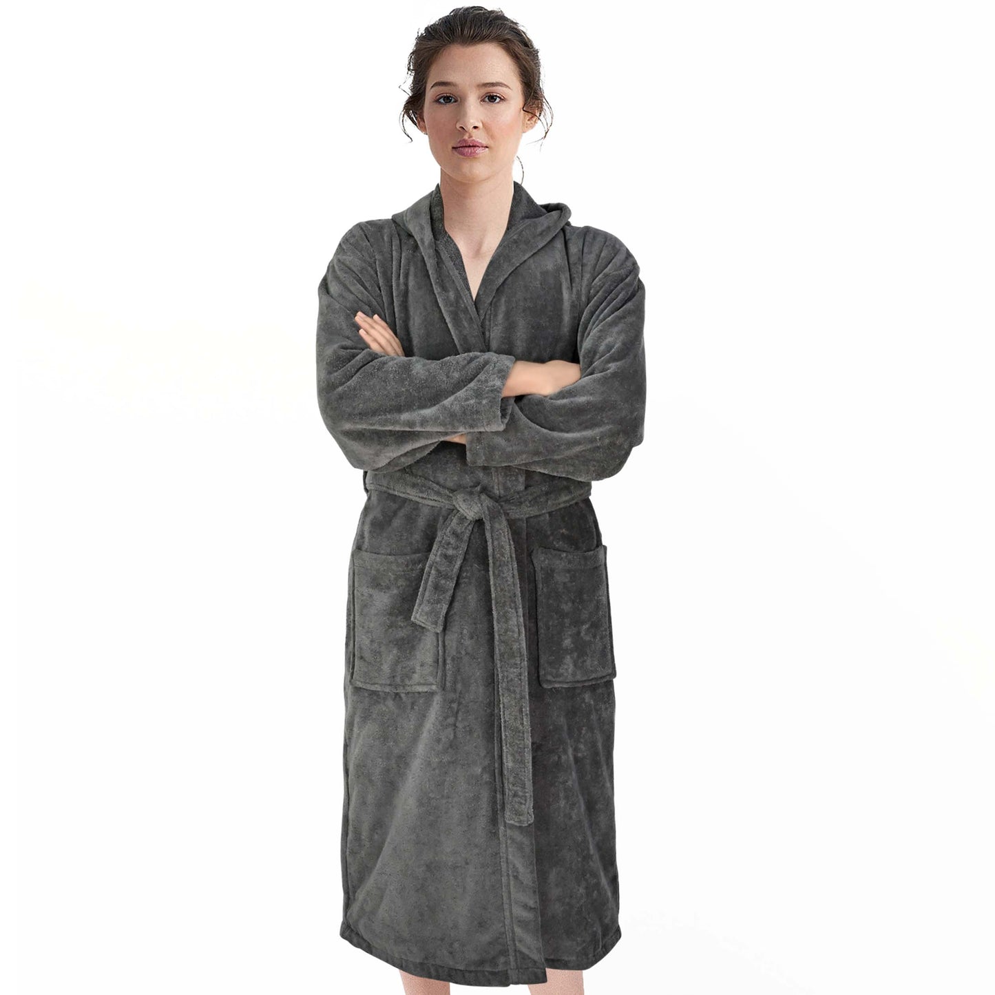 COMBED COTTON TERRY TOWELING BATHROBE-Bathrobe-Weave Essentials-White-S/M-Weave Essentials