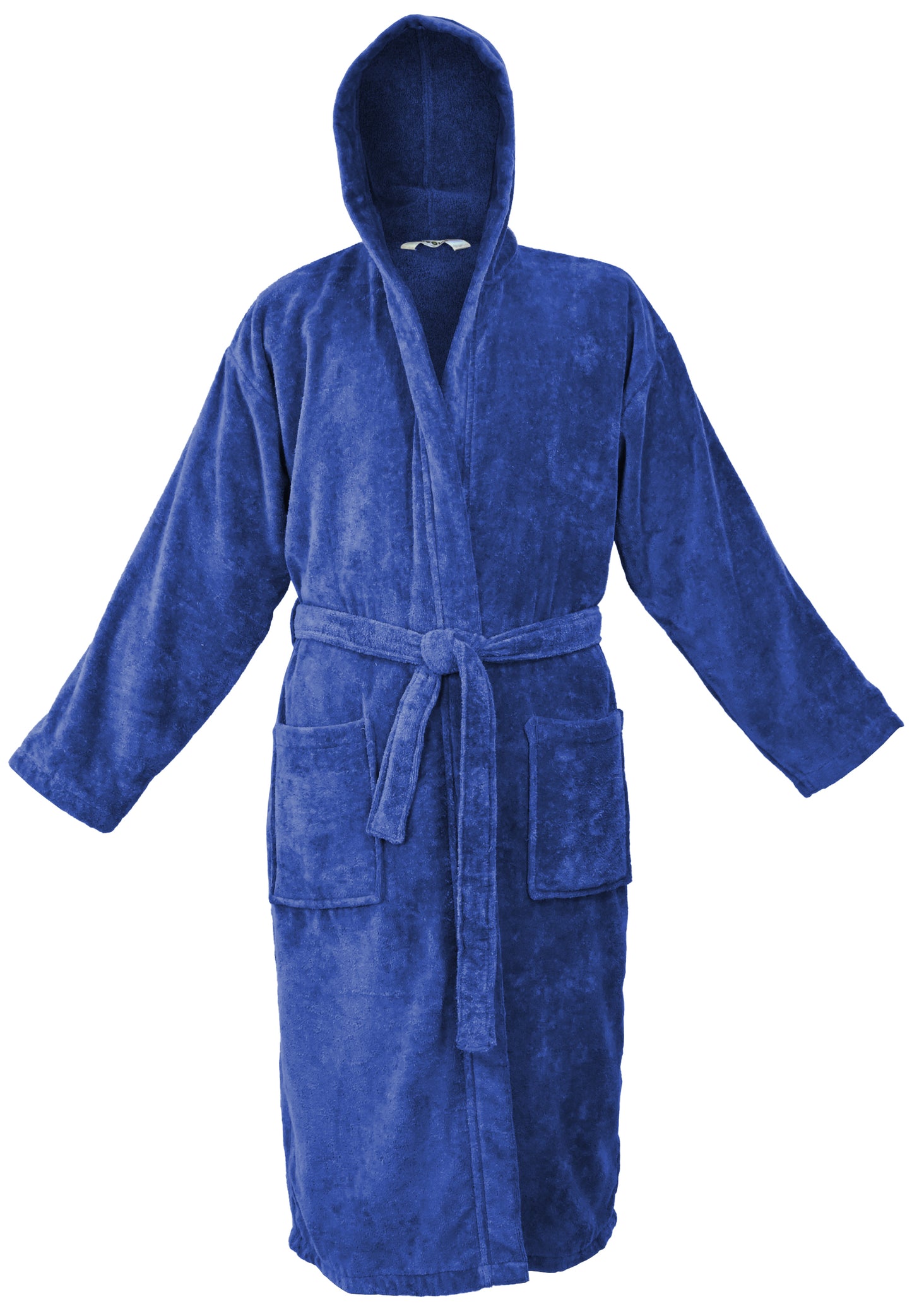COMBED COTTON TERRY TOWELING BATHROBE-Bathrobe-Weave Essentials-Royal Blue-S/M-Weave Essentials