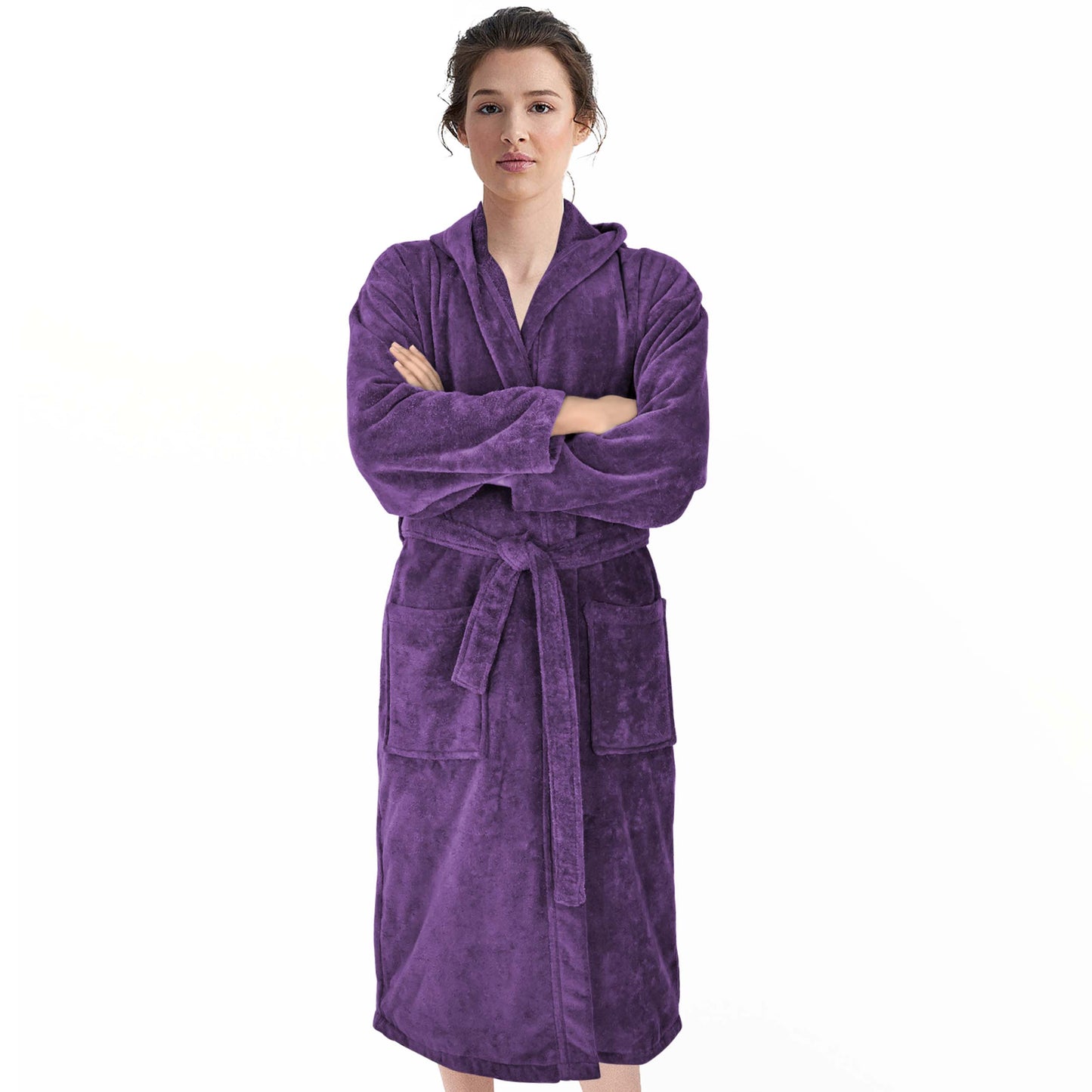 COMBED COTTON TERRY TOWELING BATHROBE-Bathrobe-Weave Essentials-White-S/M-Weave Essentials