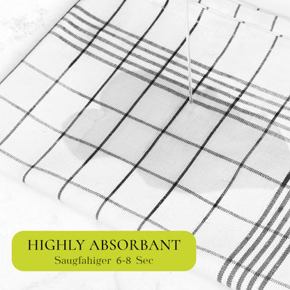 PACK OF 5 PURE LINEN KITCHEN DISH CLOTHS-Kitchen Dish Cloth-Weave Essentials-Silver Grey-Weave Essentials