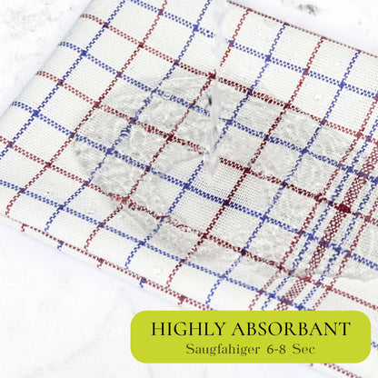 PREMIUM 10 PC COTTON CHECK DESIGN KITCHEN TOWEL-Kitchen Towel-Weave Essentials-Weave Essentials