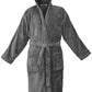 COMBED COTTON TERRY TOWELING BATHROBE-Bathrobe-Weave Essentials-Grey-S/M-Weave Essentials