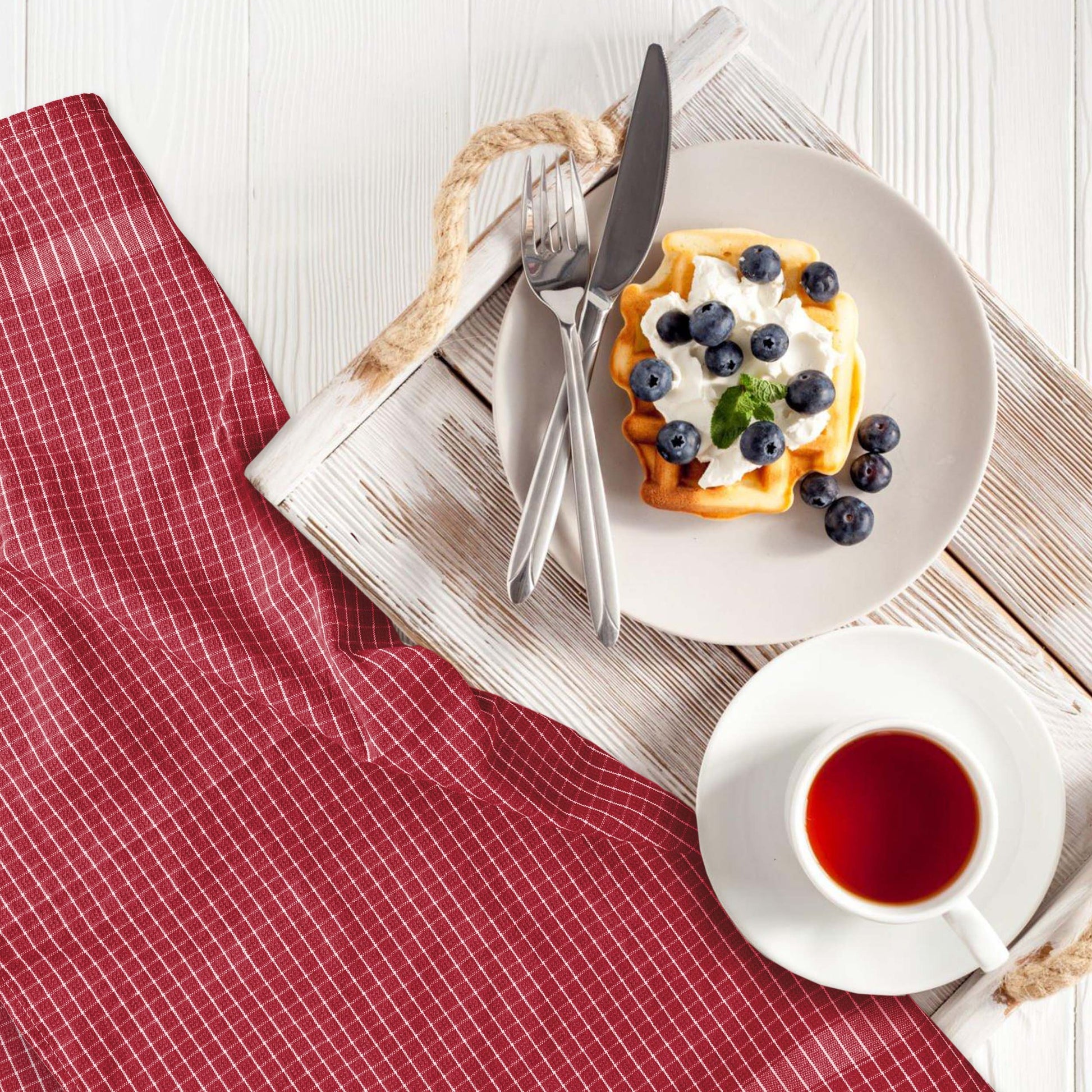 12 PC KITCHEN TOWEL SET: 4 HAND TOWEL & 8 DISH CLOTH-Kitchen Tea Towel-Weave Essentials-Silver Grey-Weave Essentials