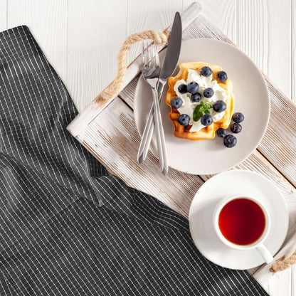 12 PC KITCHEN TOWEL SET: 4 HAND TOWEL & 8 DISH CLOTH-Kitchen Tea Towel-Weave Essentials-Silver Grey-Weave Essentials