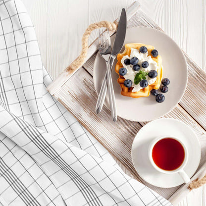 PACK OF 5 PURE LINEN KITCHEN DISH CLOTHS-Kitchen Dish Cloth-Weave Essentials-Silver Grey-Weave Essentials