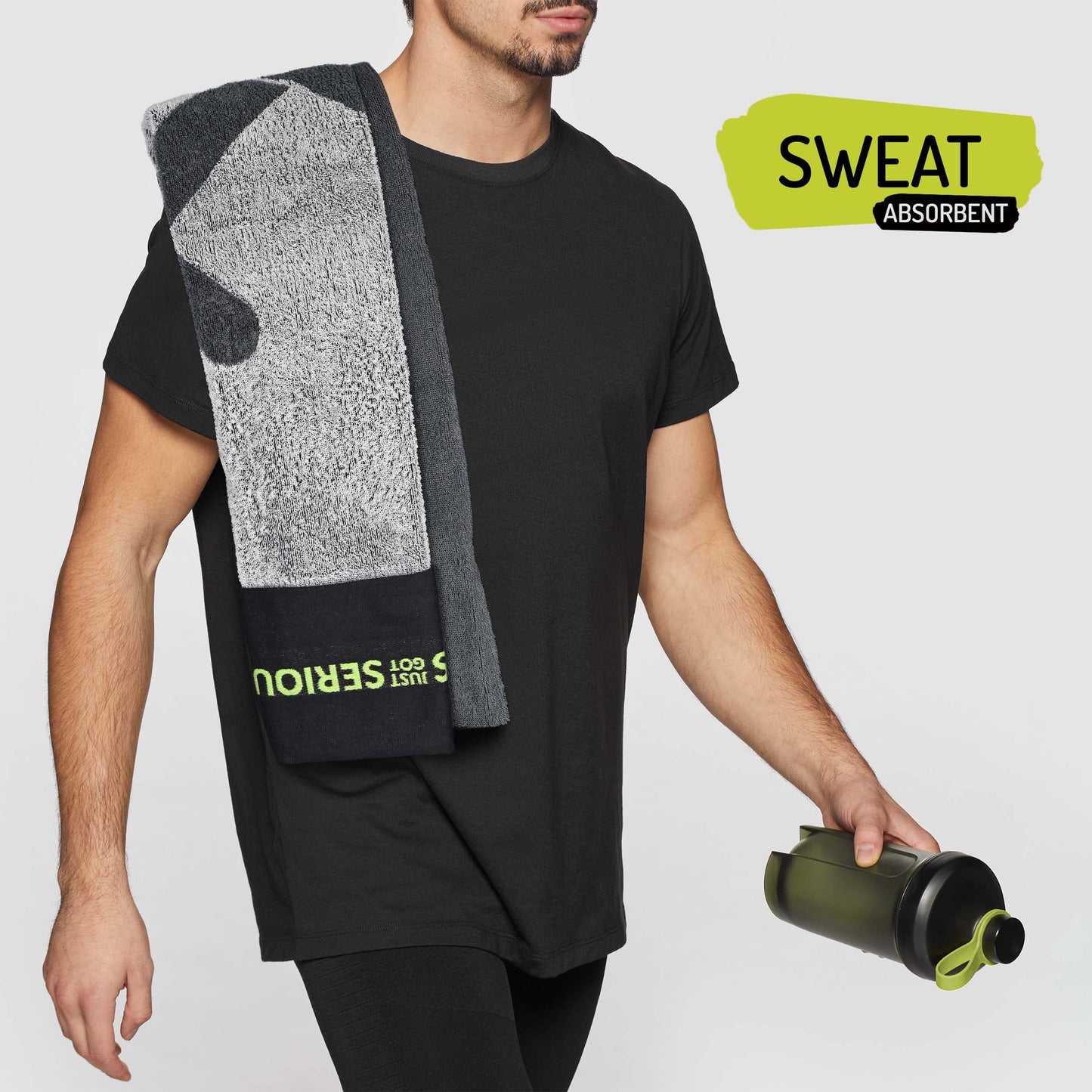 SILVER GREY FITNESS TOWEL FOR WORKOUT SPORTS-fitness towel-Weave Essentials-Weave Essentials